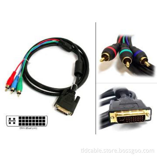 DVI to 3RCA Cable HDTV Stereo Cable